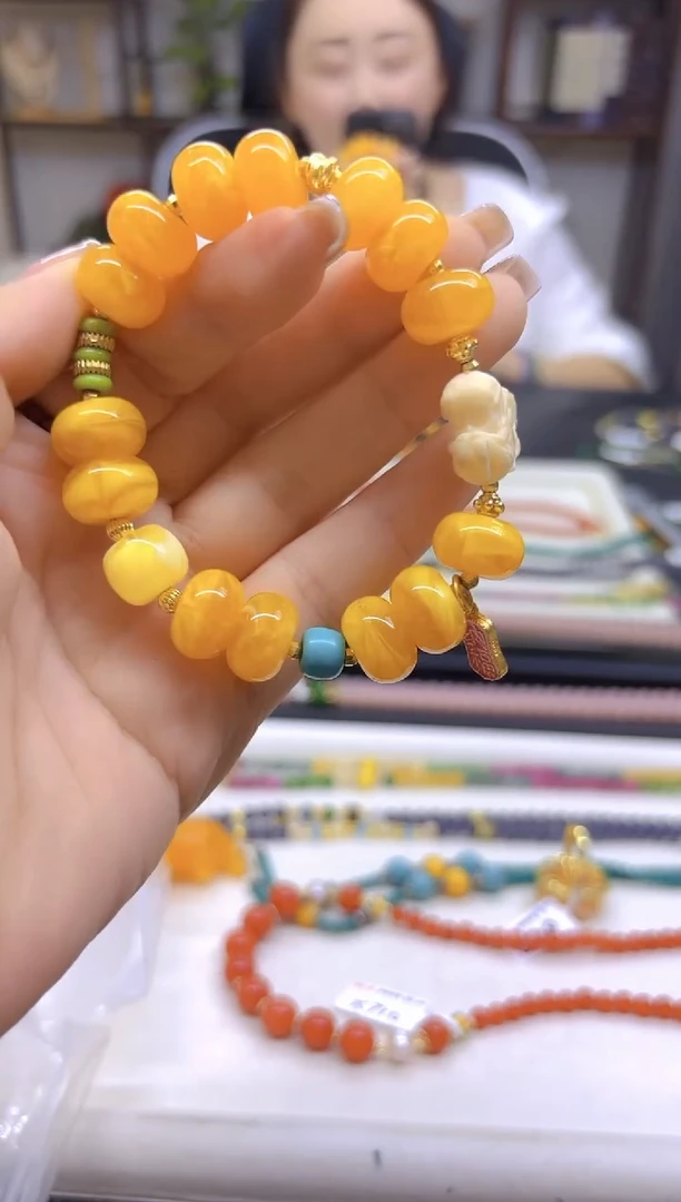 未镶嵌蜜蜡手链DIY款S659