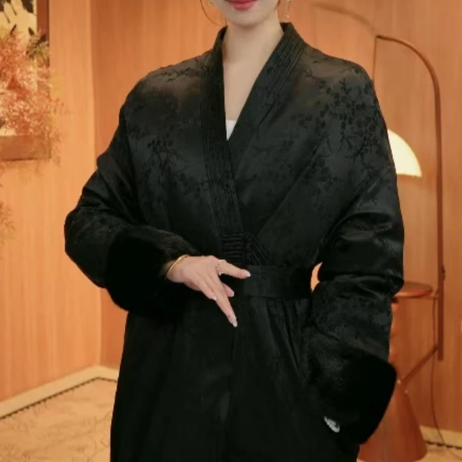 【浮雕锦】新中式老钱风重工织锦中长版外套2024d1822-小妤大女王仓