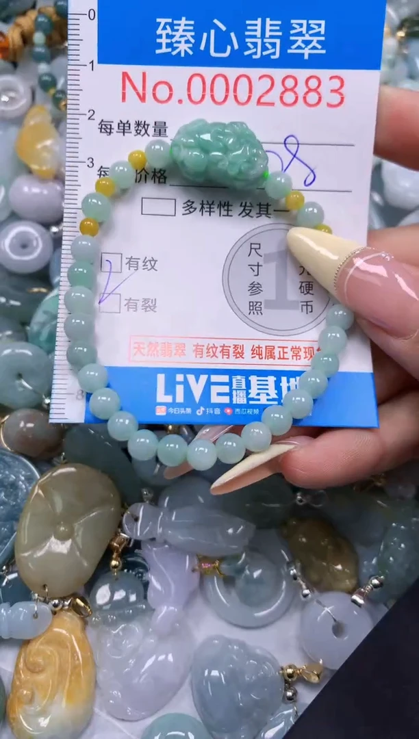 翡翠未镶嵌颈饰含绳000
