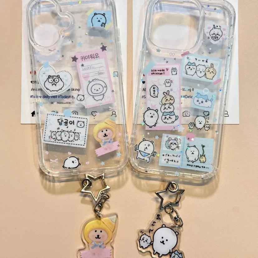 满屏星星吉伊卡哇自嘲熊适用苹果16promax手机壳iphone15pro新14