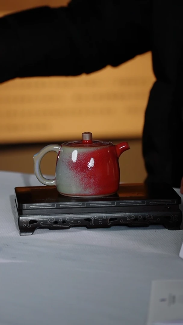 【闪购商品】189-1柱石壶（富安工作室 窑变随机