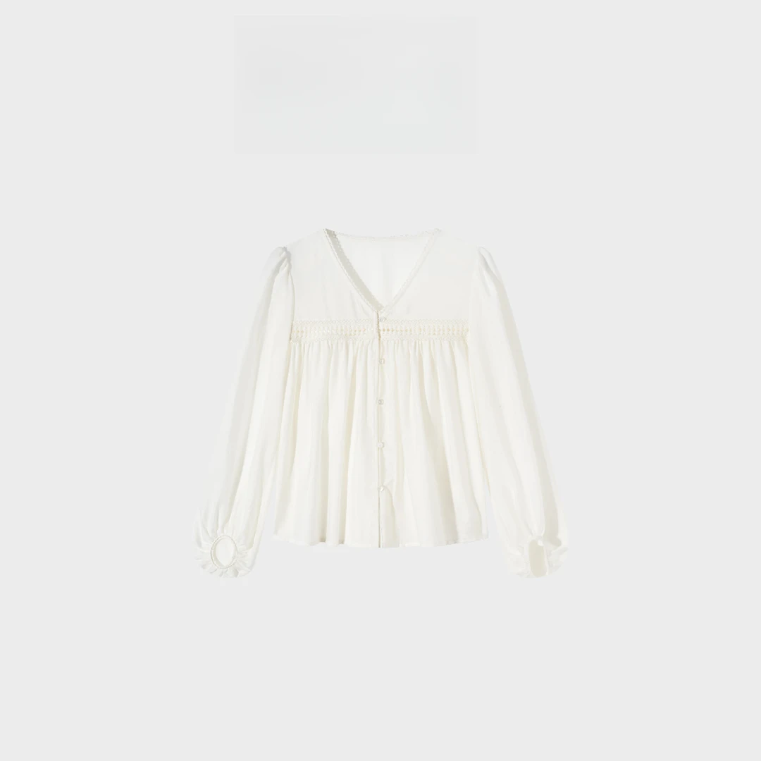 【龙哥专属】C8F20392D原创设计法式小众泡泡袖衬衫