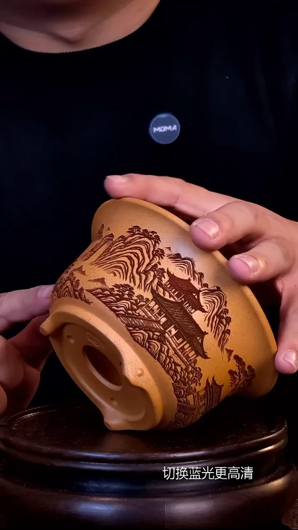 紫砂花盆紫砂花盆-内口12-6