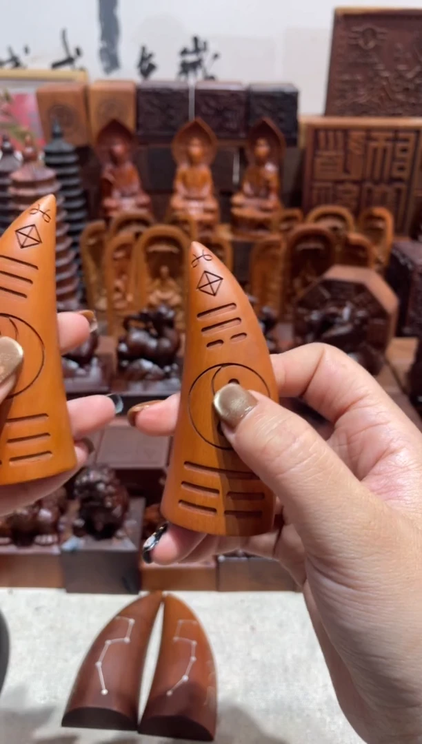 木三*枣木老料素面9公分圣杯+说明书