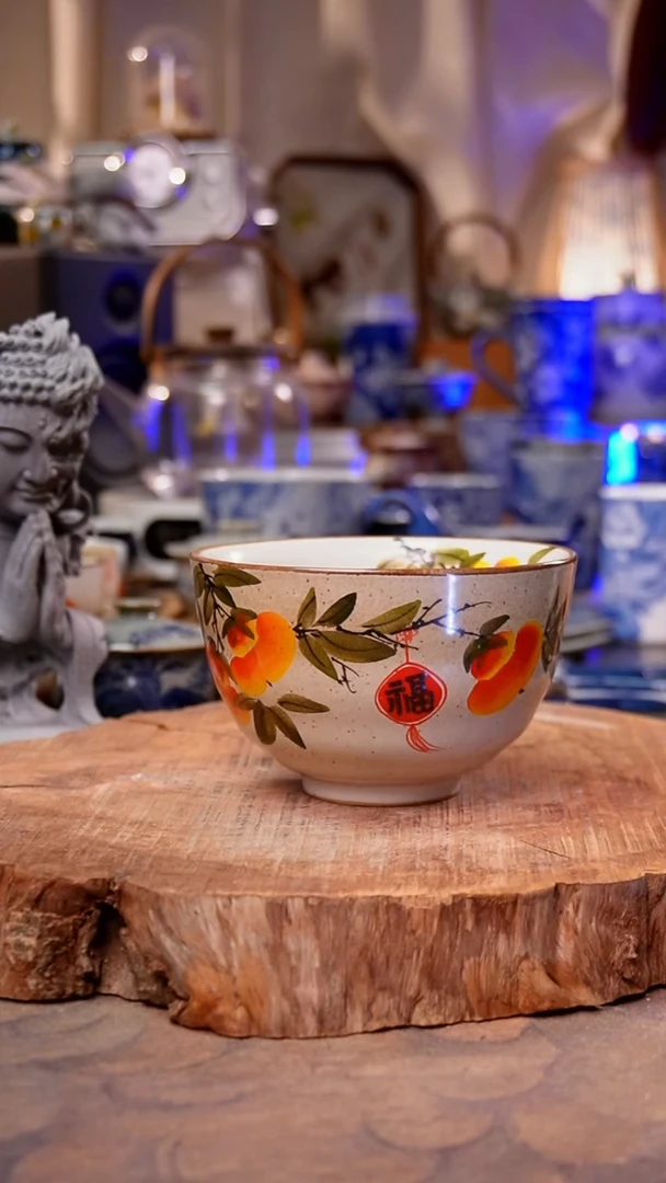 杯子柿子手工手绘手工手绘