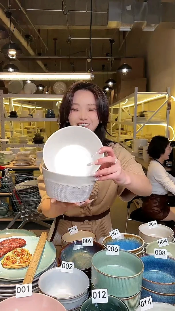瓷11 外贸尾货高温釉下彩陶瓷餐具默认微瑕