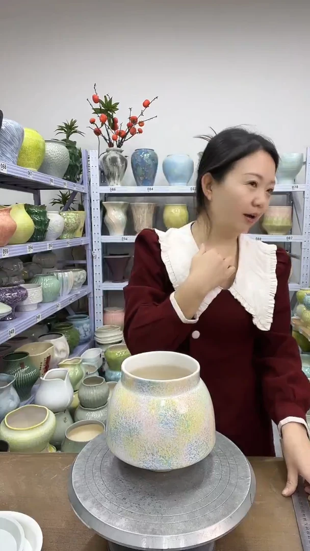 12.2陶瓷花盆直播链接高.  17    口12