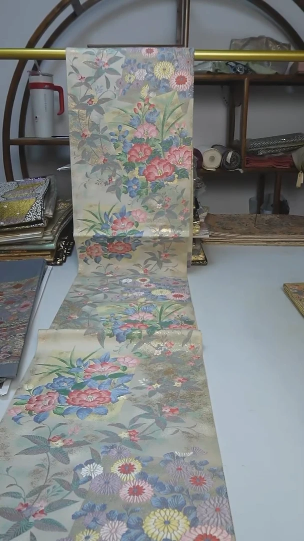 织绣14西阵织六通花卉