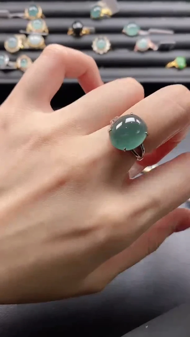 【闪购商品】翡翠戒指银S925镶嵌1111