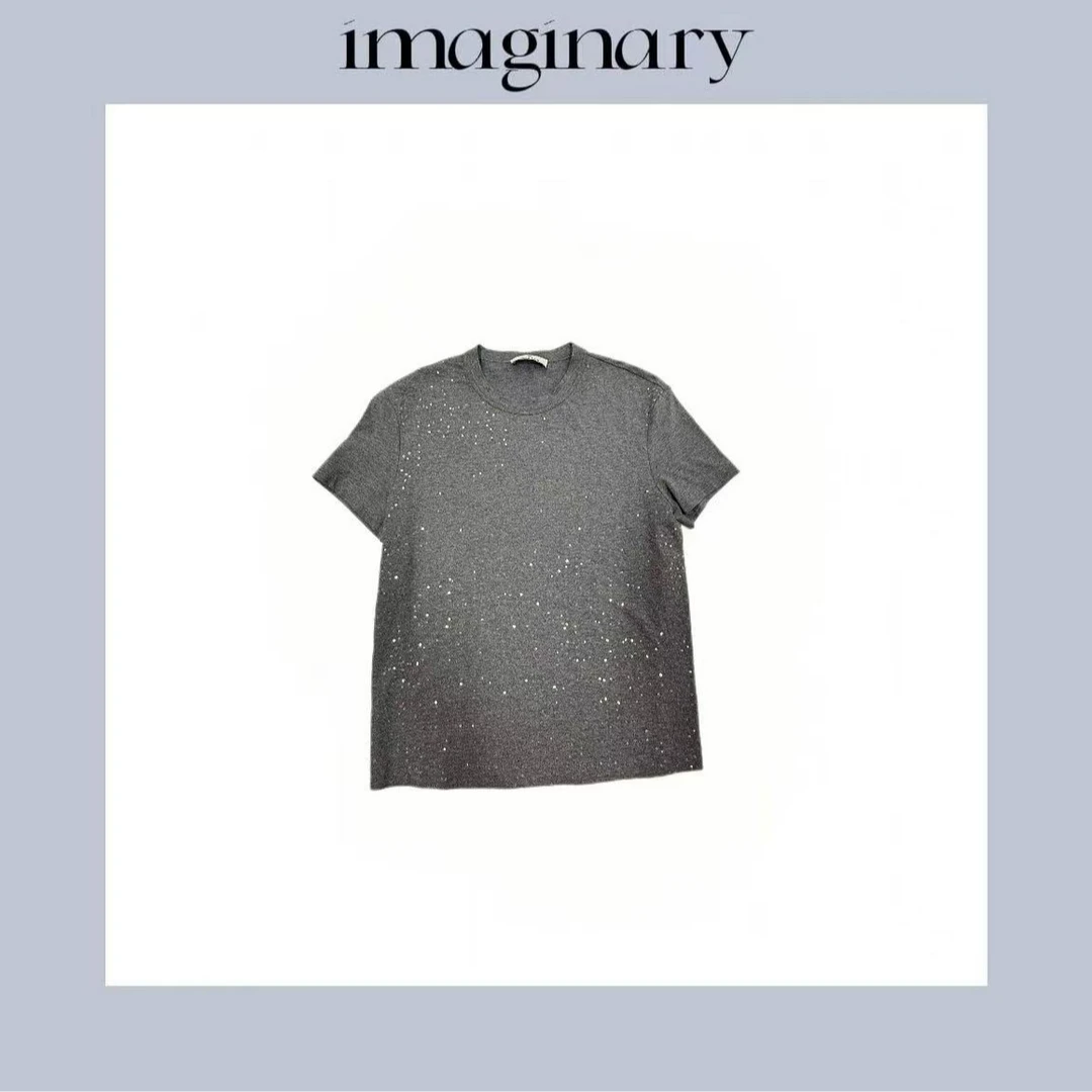 时尚圆领短袖女针织时显瘦洋气春夏