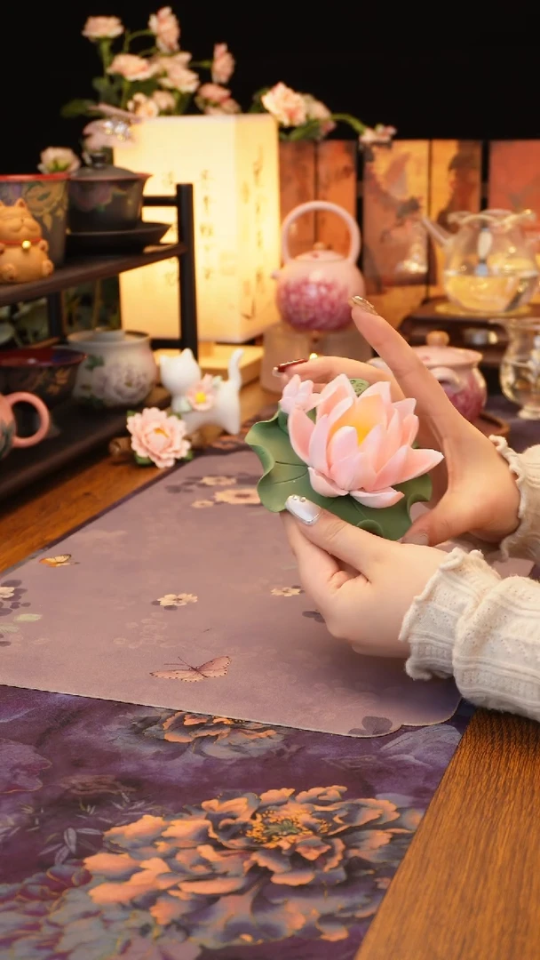 【闪购商品】大号粉色荷花摆件······