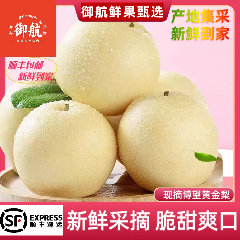 【顺丰包邮】博望黄金梨梨御航雪梨鲜果水果脆甜皇冠梨新鲜冰糖梨