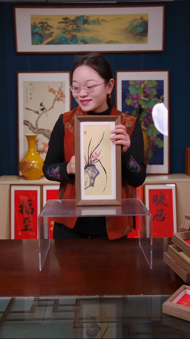 【闪购商品】书法兰花     尺寸18*35