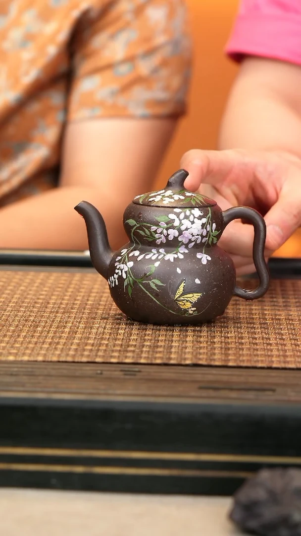 茶壶紫砂紫砂TZP37 葫芦 紫泥