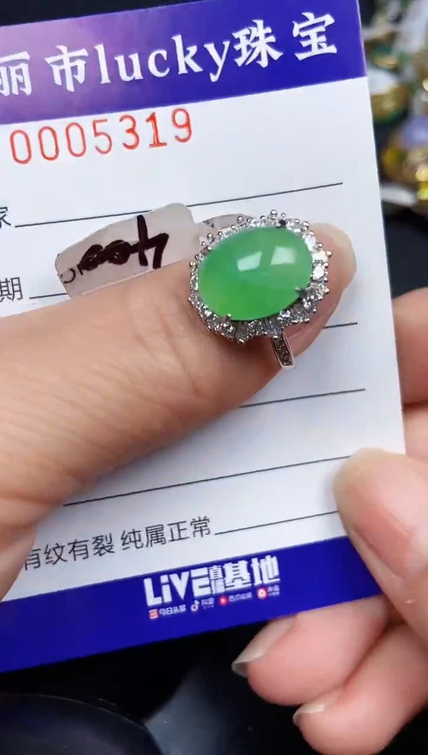 翡翠银S925镶嵌颈饰5319