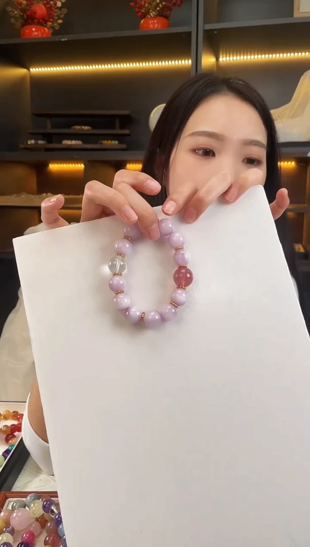 未镶嵌手链水晶紫理辉手串