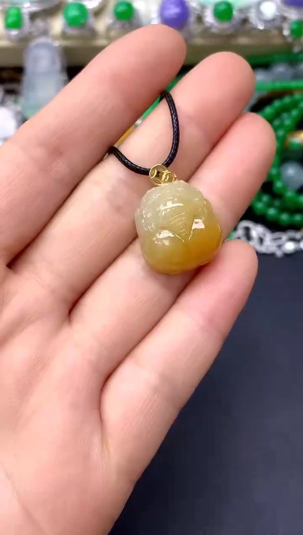 颈饰18K金镶嵌翡翠125-中国好珍宝