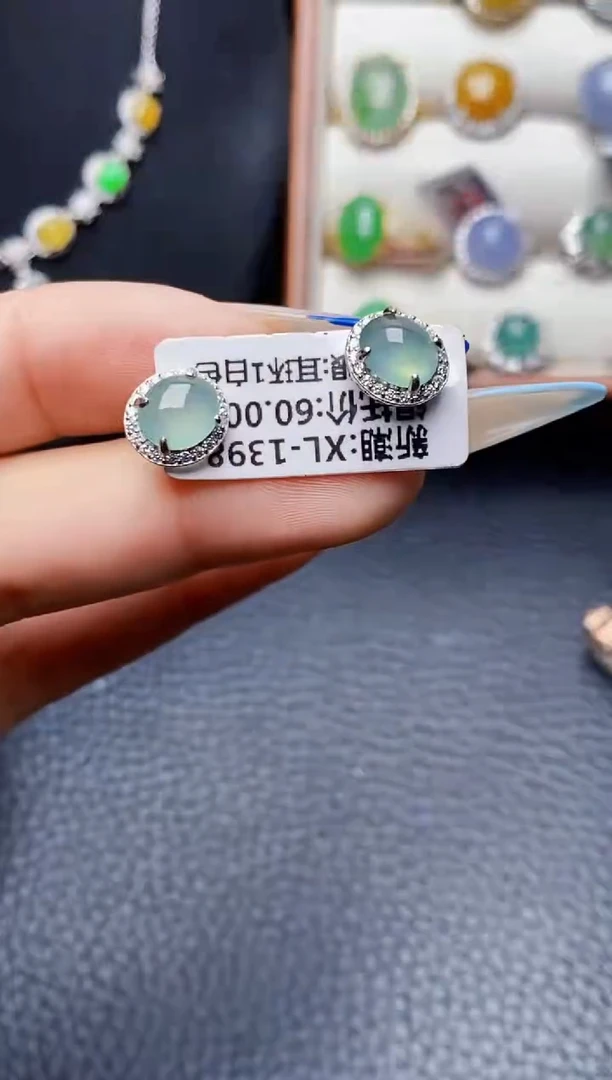 银S925镶嵌戒指翡翠3292