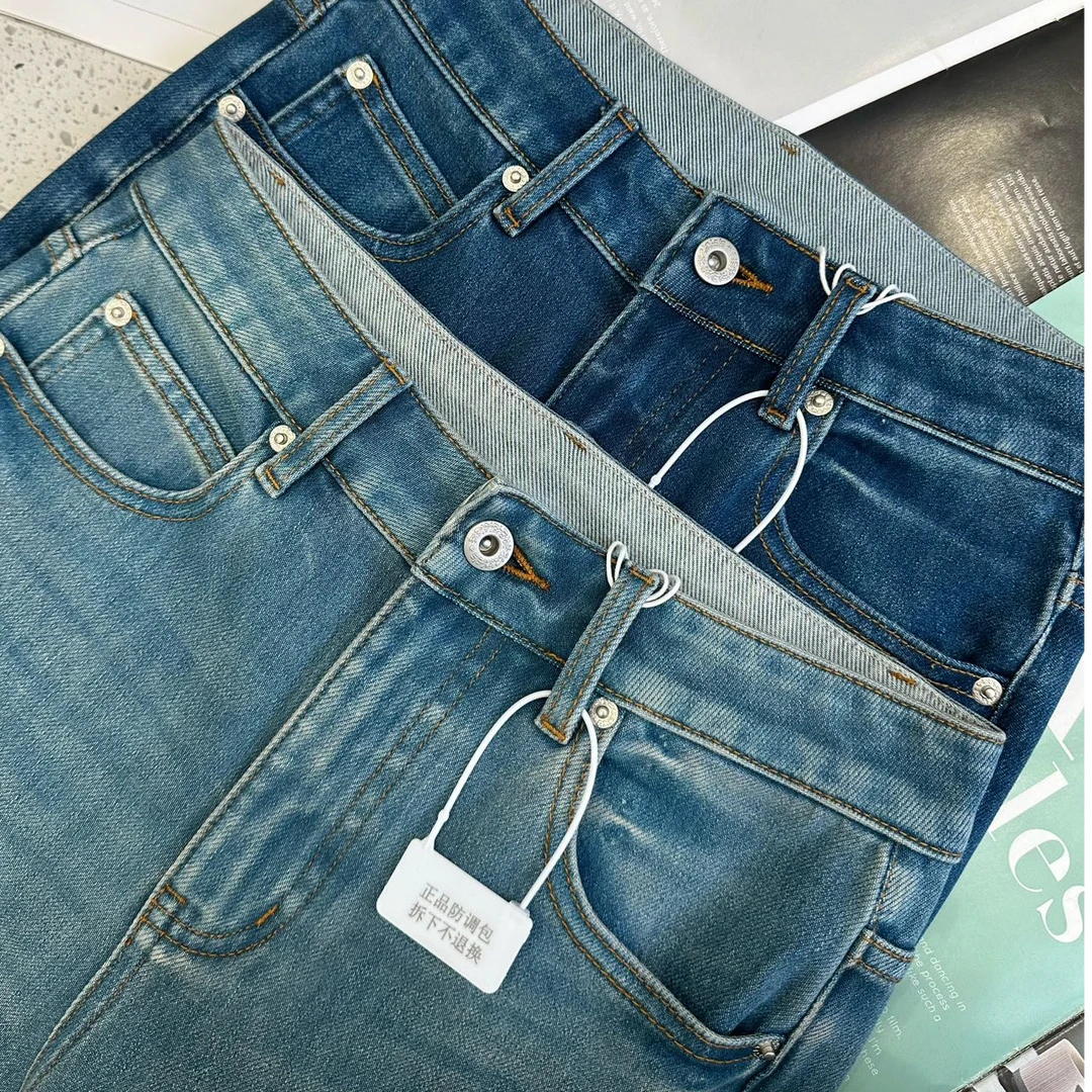 四面弹美式弹力微喇女神牛仔裤显高显瘦上身秒变超模腿裤2556