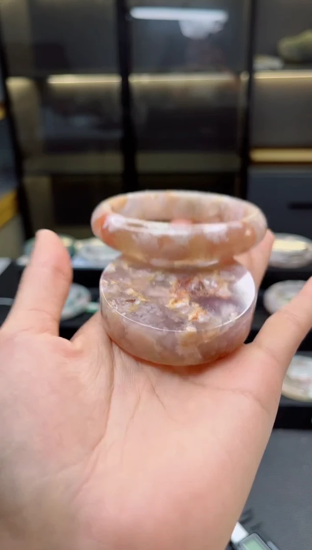 石英质玉手镯未镶嵌58圈口（赠送镯心）3886193