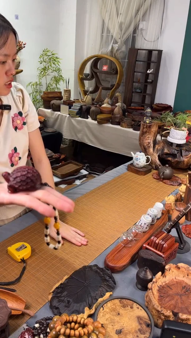 犀角紫檀仙龟把件