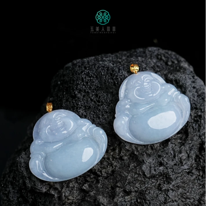 石惑珠宝·翡翠佛公吊坠约25*30mm#多样性发一