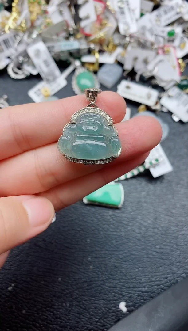 银S925镶嵌戒指翡翠1