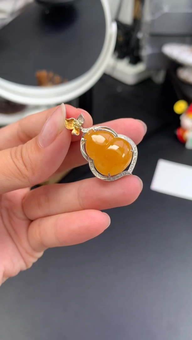 18K金镶嵌摆件翡翠模式推广期48小时鉴赏期
