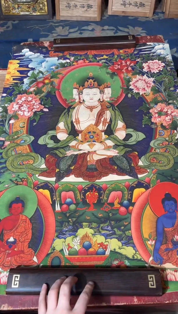 卷轴画龙妹的唐卡tk16