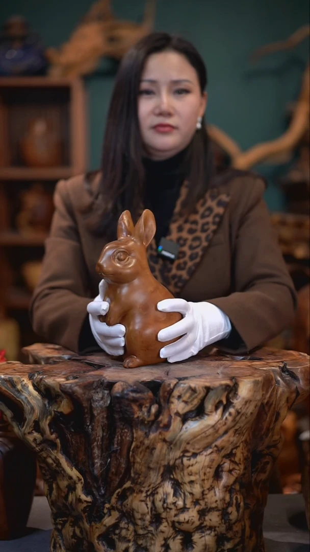 【闪购商品】枣木雷击枣木兔子