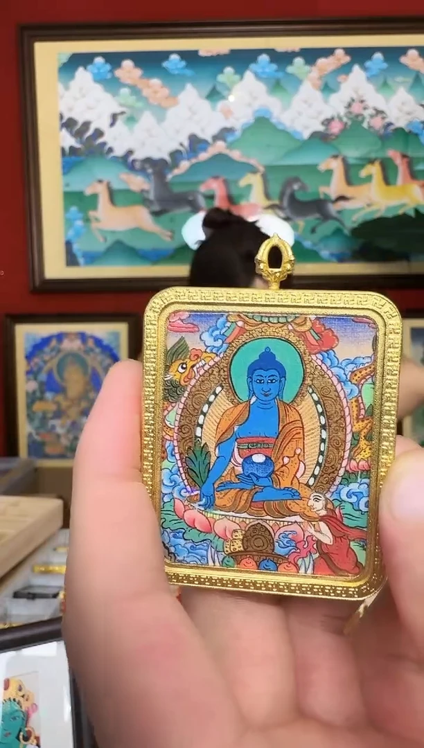 吊坠药老师-热贡纯手绘周毛