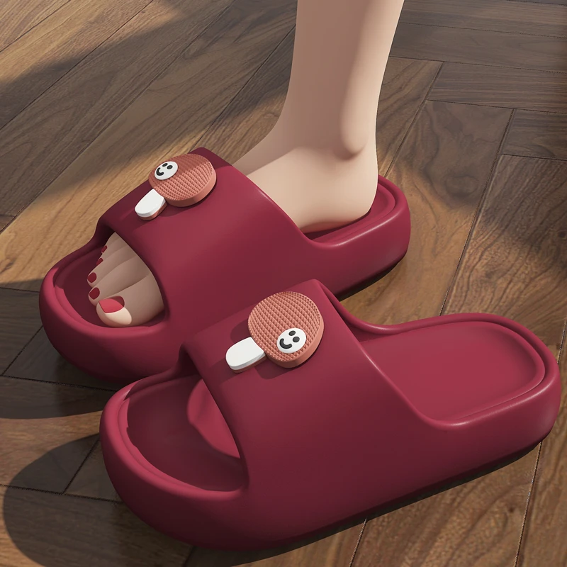 可爱蘑菇休闲轻便室内拖鞋女2025夏季浴室洗澡防滑拖可外穿不臭脚