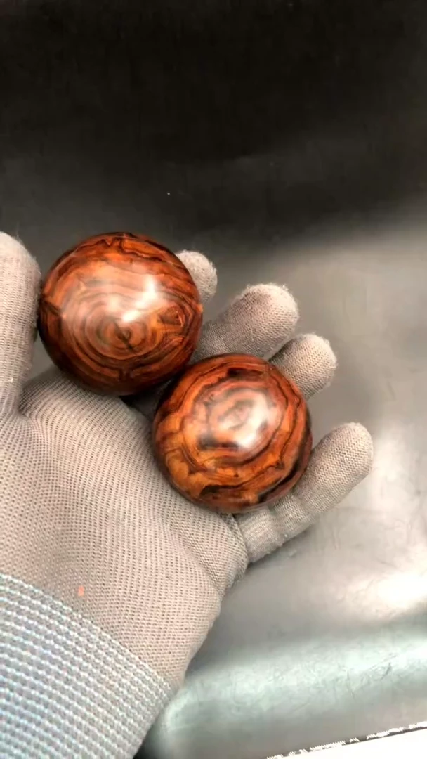 黄花梨/降香黄檀把件海黄野油5,0手球