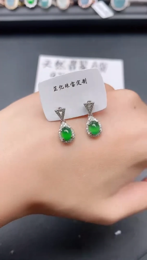 银S925镶嵌戒指翡翠1111111