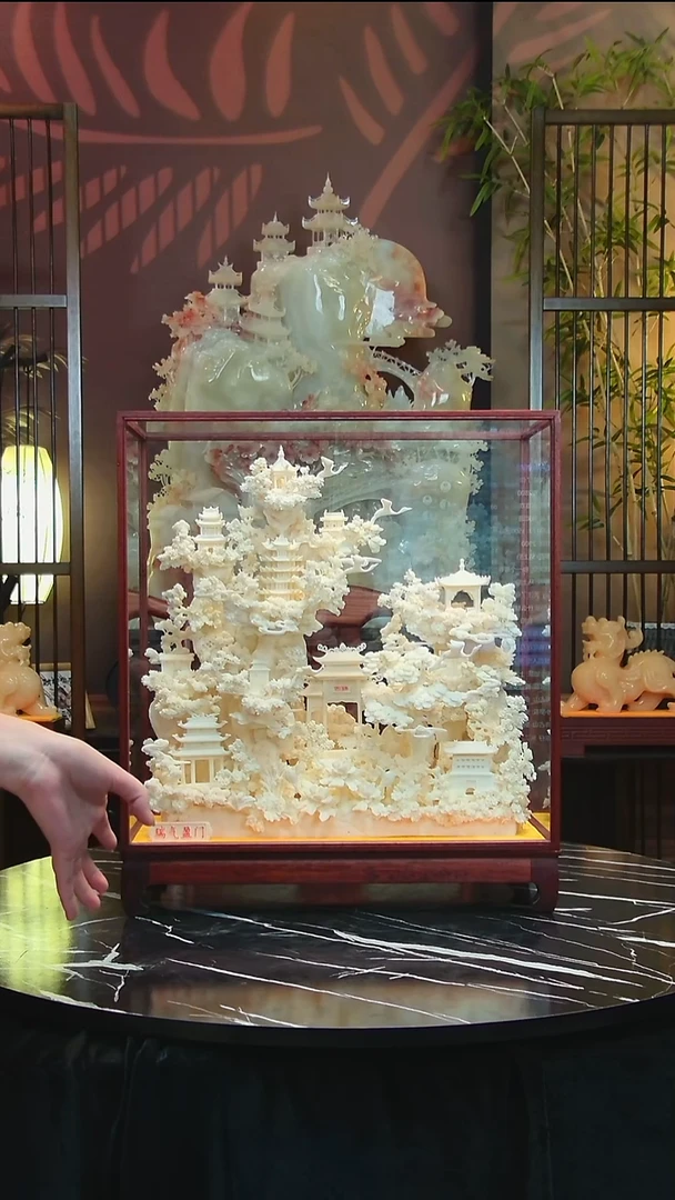 石材人**茶家居摆件瑞气盈门