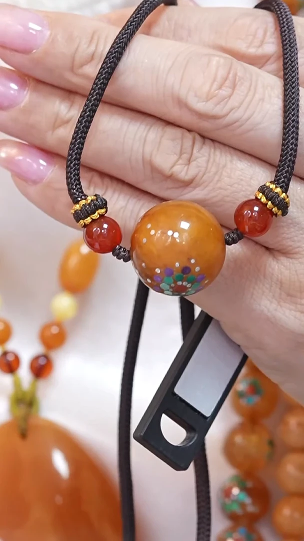 蜜蜡颈饰未镶嵌8403天然蜜蜡珠宝奇石云端妖孽全部保真