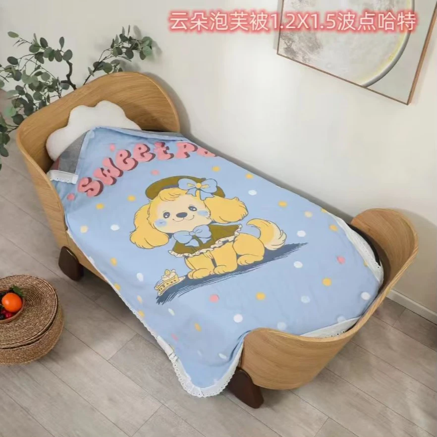 【波点哈特】120*150cm全棉小尺寸被单人双面细纱可机洗被