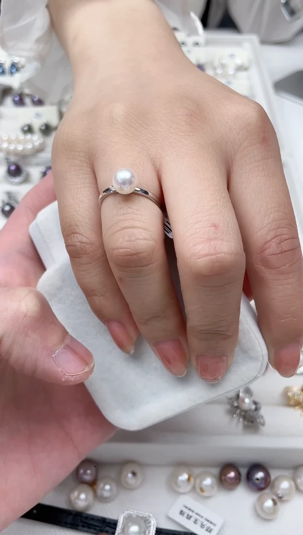 【闪购商品】海水珍珠戒指银S925镶嵌戒指