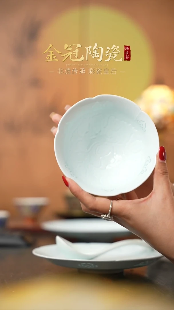 陶瓷5寸饭碗【半刀泥玲珑】