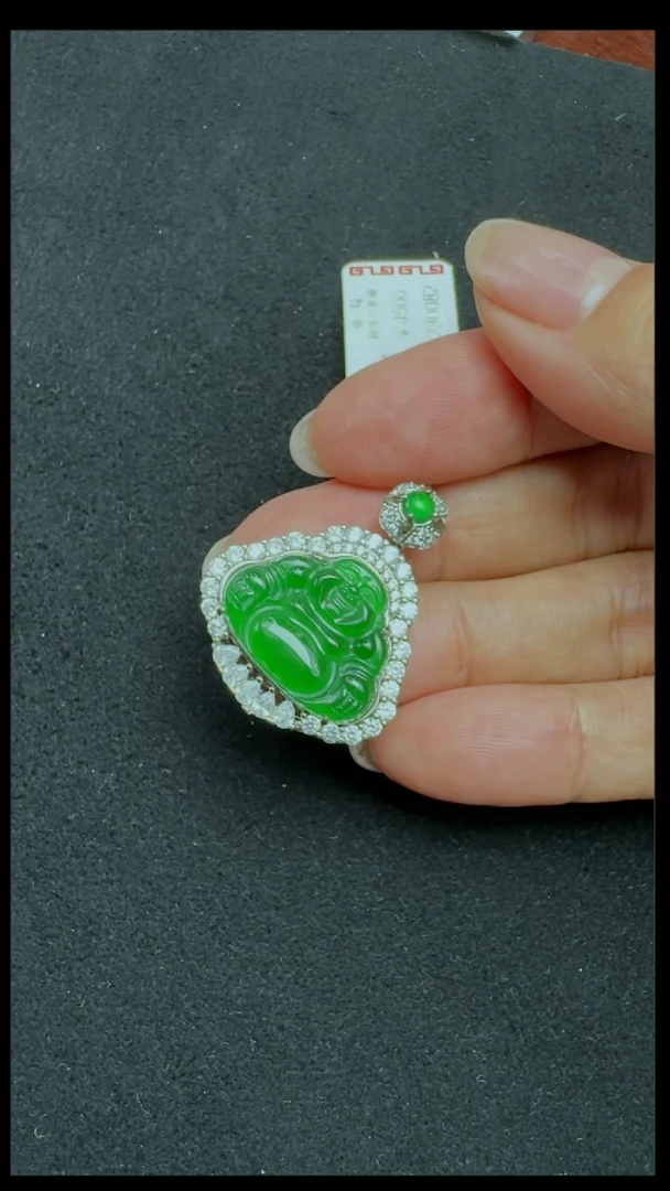 【闪购商品】翡翠颈饰银S925镶嵌佛公