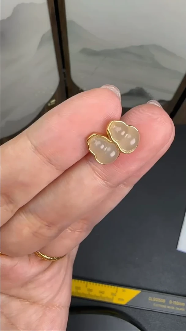 未镶嵌和田玉耳饰JJD1201005多样性发一