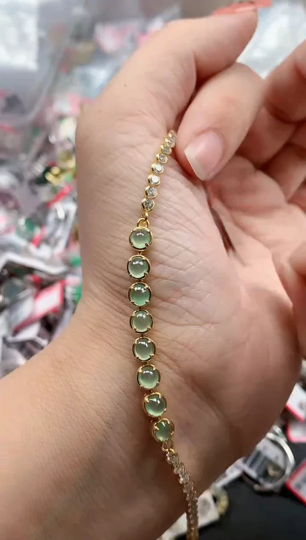 银S925镶嵌戒指翡翠天然A货缅甸翡翠