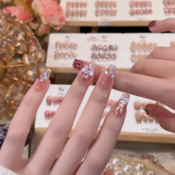 水晶兔-SAYE飒爷手工美甲-可重复佩戴-掉钻包补-10片