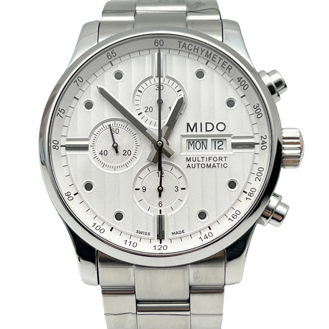 99新 Mido/美度 舵手/臻耀/男士机械腕表计时全套/公价15800/44MM