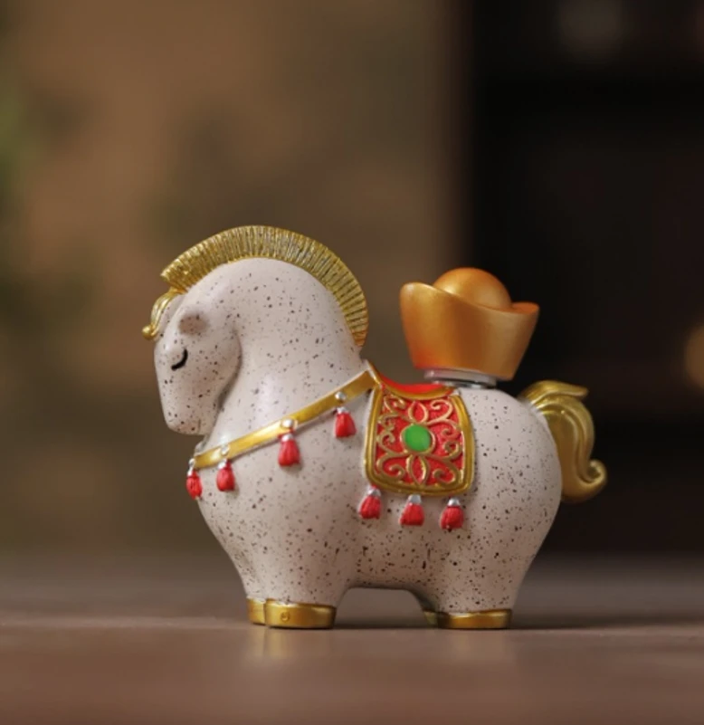 马上有钱茶宠摆件【福圆甄选】