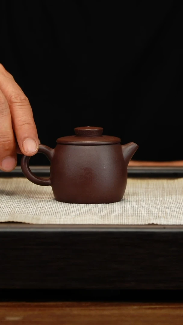 茶壶紫砂老紫泥小巨轮