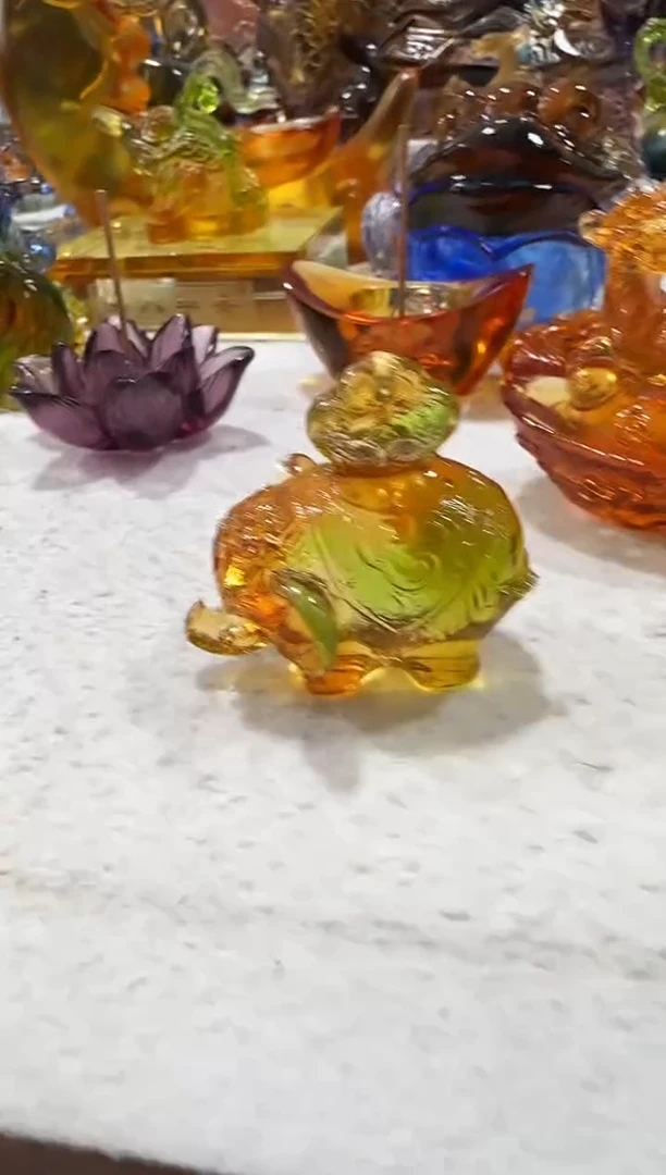 琉璃手工艺品903小象 微瑕·不退不换·介意勿拍