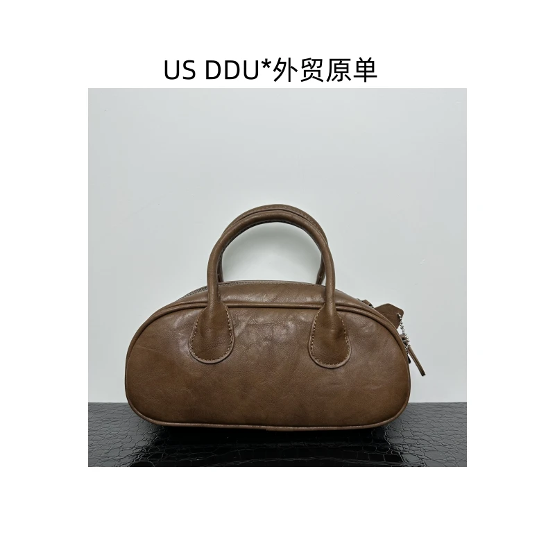 缪 棕色法棍手提单肩包SM2198-1/S004