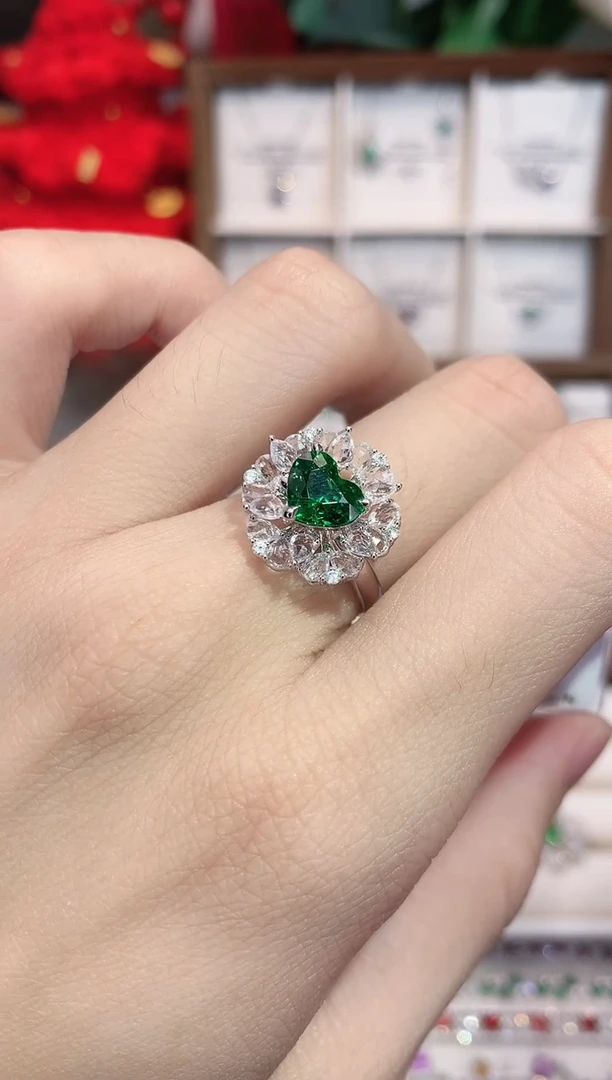 18K金镶嵌戒指石榴石（沙弗莱）1.62ct/天然宝石/七天无理由