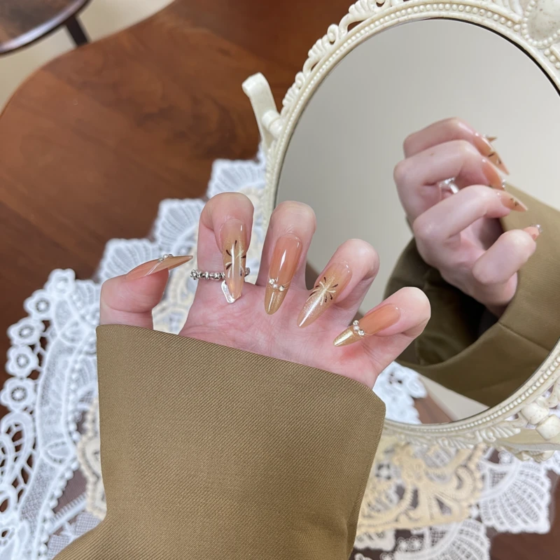 【26长尖烟花】Thankokay - 穿戴甲 轻奢感高级美甲贴片日常百搭甲